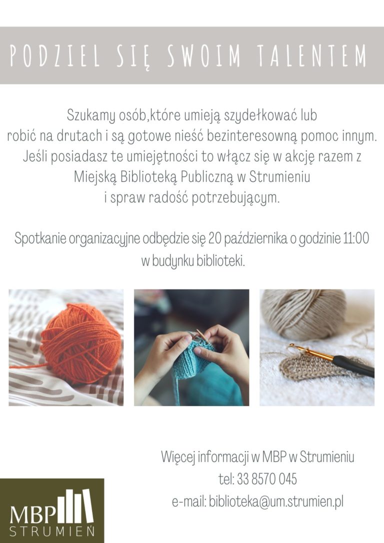 PODZIEL SIĘ SWOIM TALENTEM