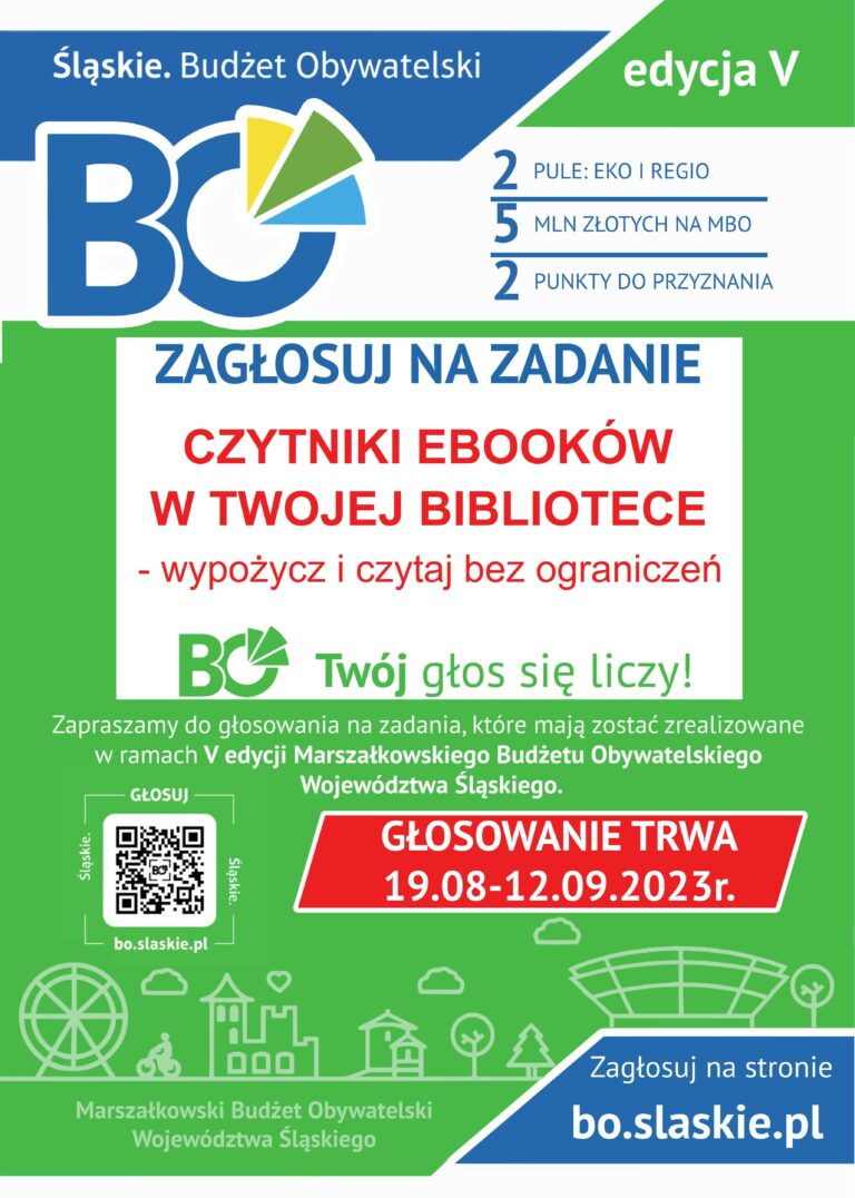 CZYTNIKI EBOOKÓW W TWOJEJ BIBLIOTECE – głosuj w Marszałkowskim Budżecie Obywatelskim