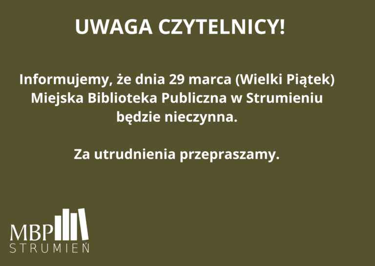 UWAGA CZYTELNICY!